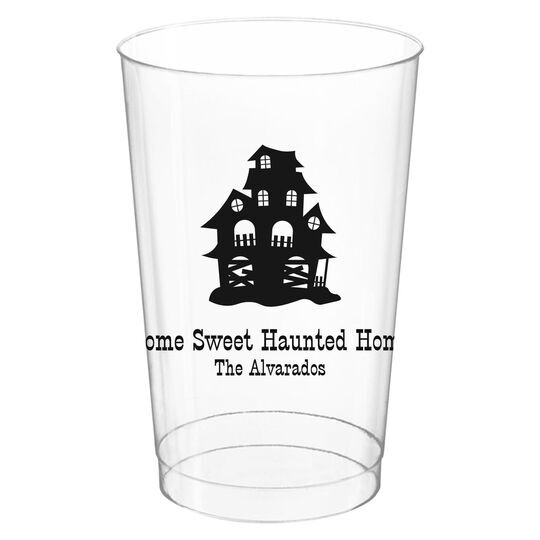 Creepy House Clear Plastic Cups