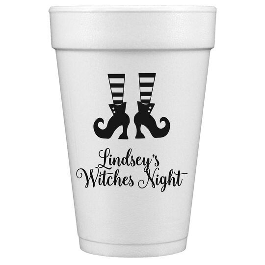 Witches Shoes Styrofoam Cups