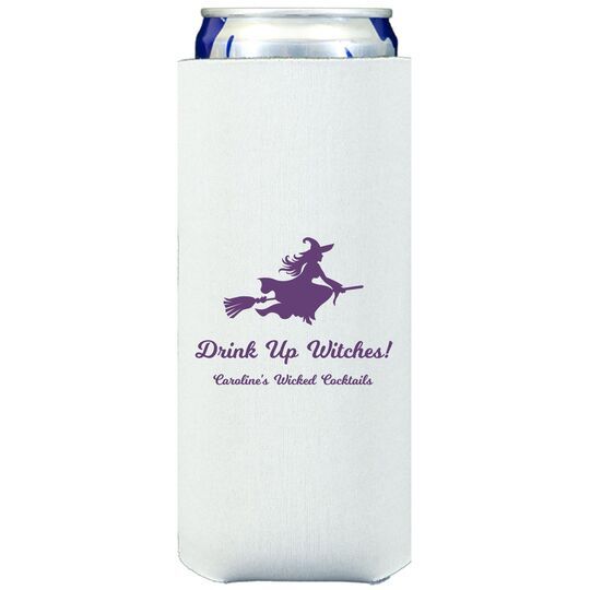 Witch On a Broom Silhouette Collapsible Slim Huggers