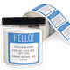 Cheerful Greetings Square Address Labels in a Jar Image 1 of 4