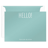 Cheerful Greetings Flat Shimmer Note Cards
