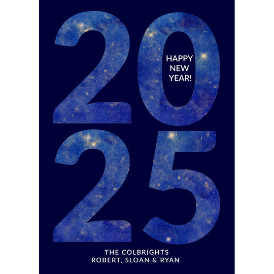 Celestial Sky Flat New Year Cards