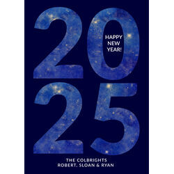 Celestial Sky Flat New Year Cards