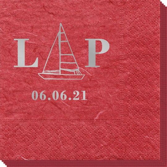 Sailboat Initials Bali Napkins