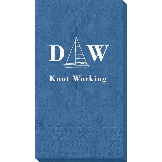 Sailboat Initials Bali Guest Towels