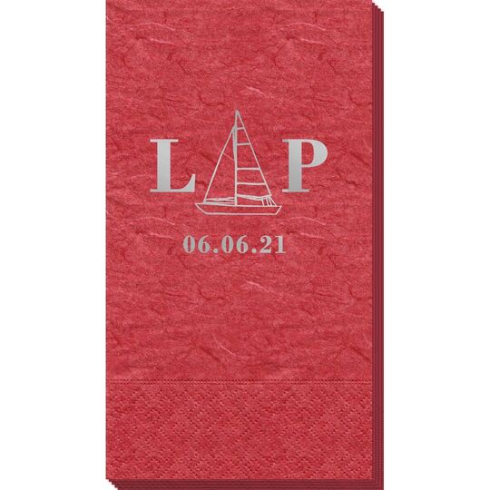 Sailboat Initials Bali Guest Towels