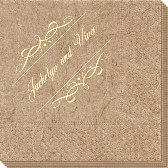 Royal Flourish Framed Names Bali Napkins