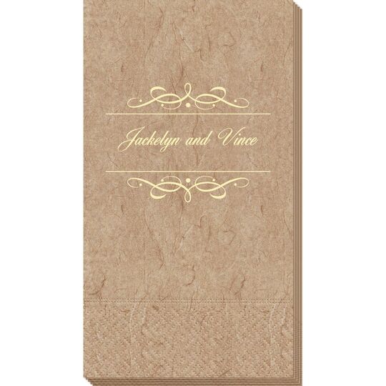 Royal Flourish Framed Names Bali Guest Towels