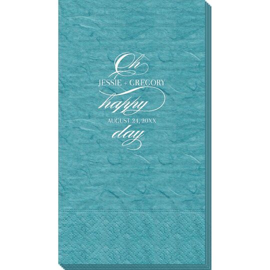 Romantic Oh Happy Day Bali Guest Towels