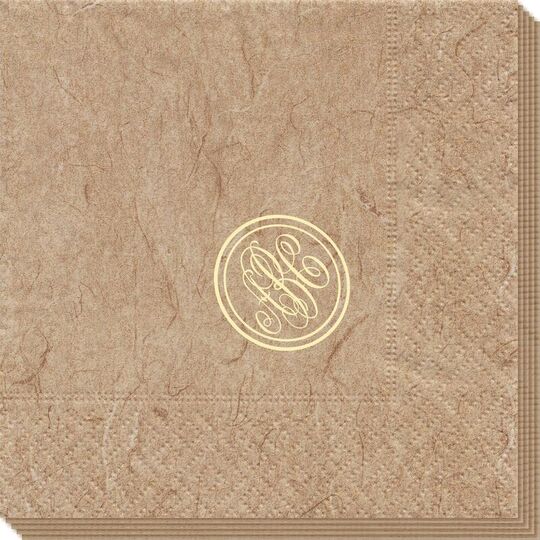 Petite Double Circle Monogram Bali Napkins