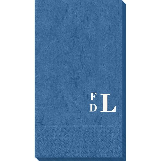 Stacked Monogram Bali Guest Towels