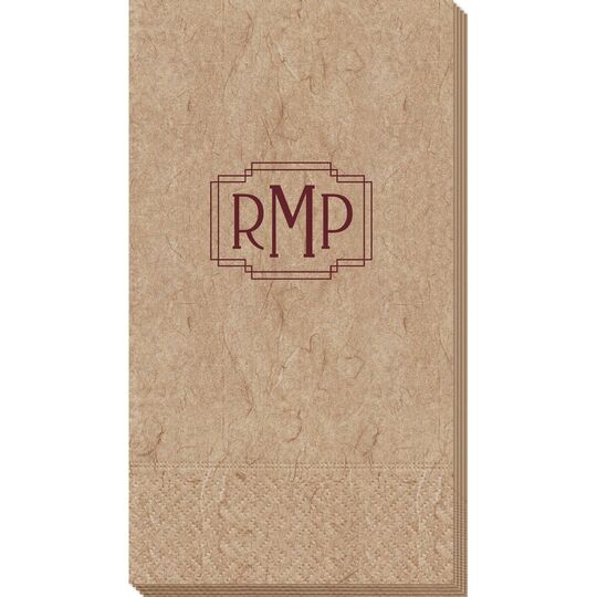 Interlocking Frame Monogram Bali Guest Towels