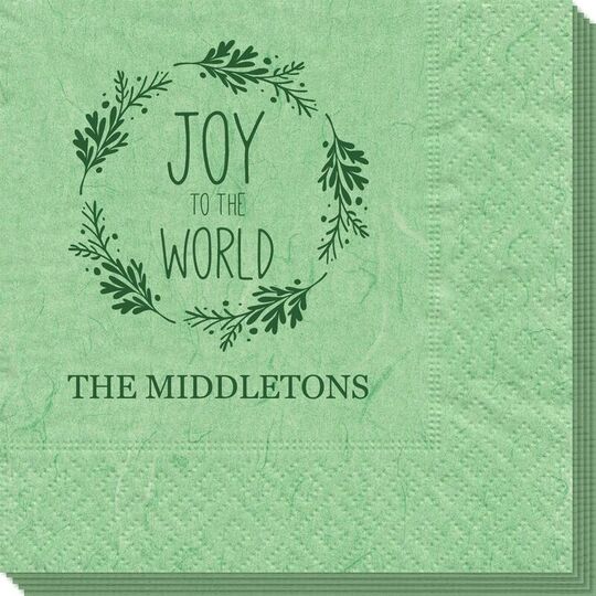 Joy to the World Wreath Bali Napkins