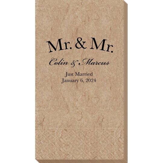 Mr  & Mr Arched Bali Guest Towels