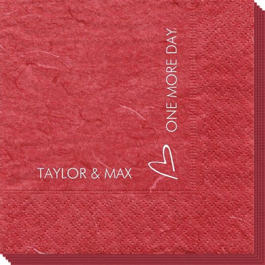 Corner Text with Mon Cherie Heart Design Bali Napkins