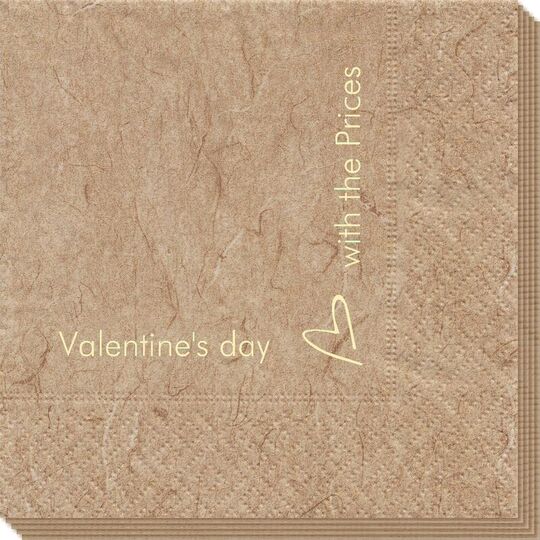 Corner Text with Mon Cherie Heart Design Bali Napkins