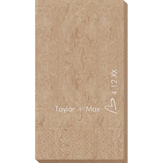 Corner Text with Mon Cherie Heart Design Bali Guest Towels