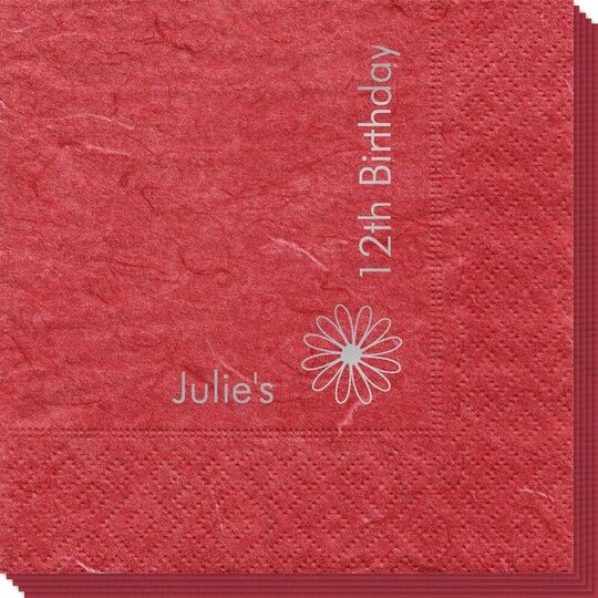 Corner Text with Daisy Design Bali Napkins