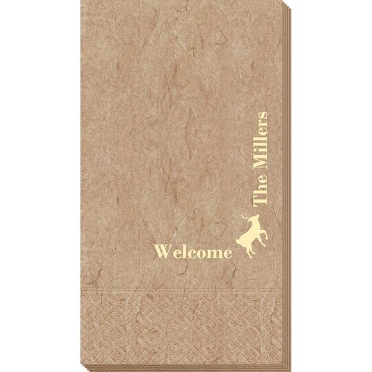 Corner Text with Deer Park Design Bali Guest Towels