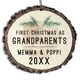 Grandparents First Christmas Faux Wood Ornament Image 1 of 2