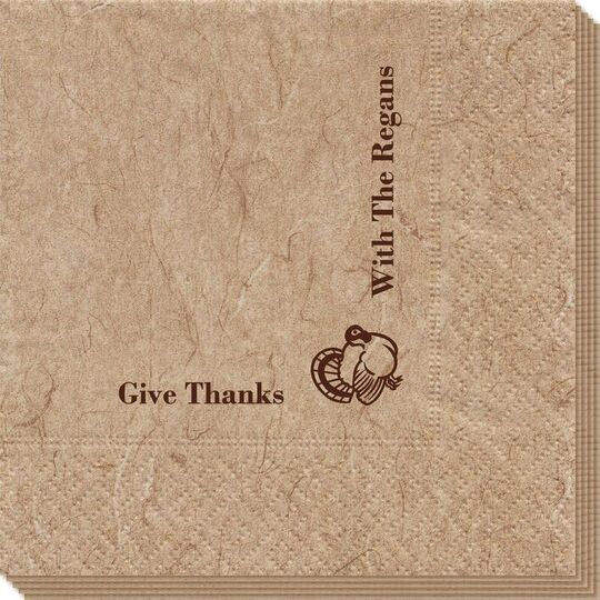 Corner Text with Turkey Design Bali Napkins