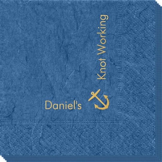 Corner Text with Anchor Bali Napkins