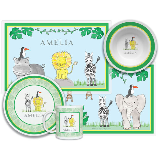 Going On Safari 4 piece Dinnerware Set