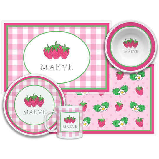 Strawberry Patch 4 piece Dinnerware Set