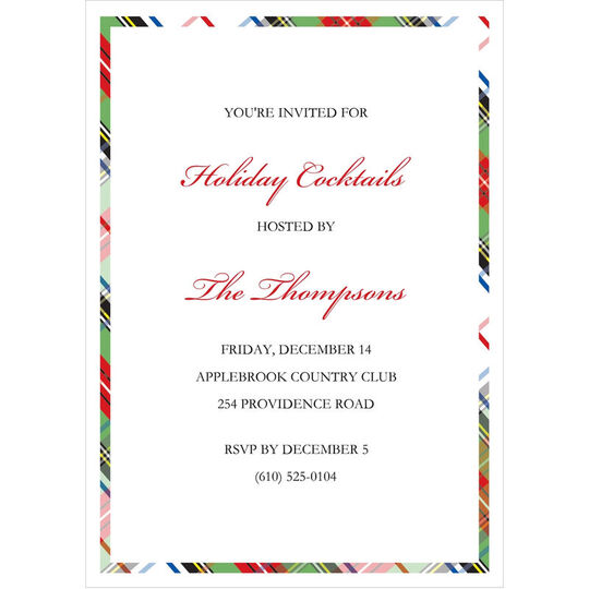 Tartan Frame Invitations