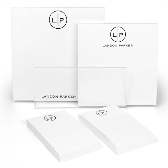 Circle Initials Notepad Set