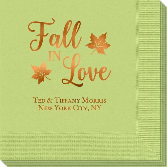 Big Autumn Fall In Love Napkins