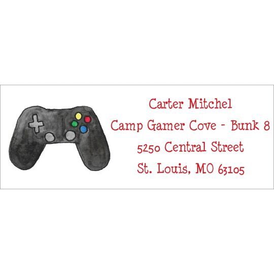 Game On Return Address Labels