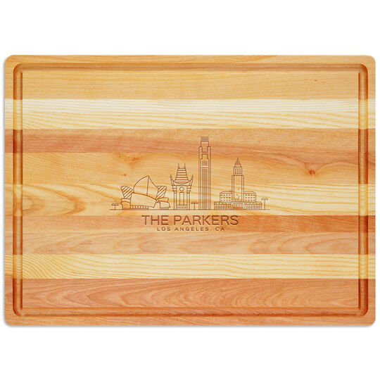 Los Angeles Skyline Master Large Wood Cutting Board