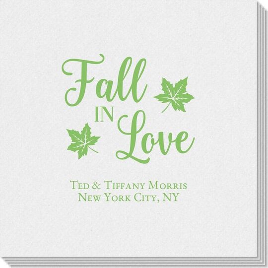 Big Autumn Fall In Love Linen Like Napkins
