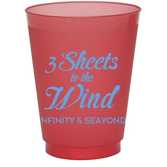 3 Sheets To The Wind Colored Shatterproof Cups