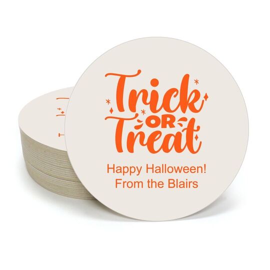 Trick or Treat Round Coasters