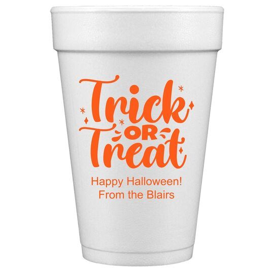 Trick or Treat Styrofoam Cups