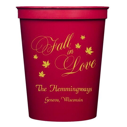 Elegant Fall In Love Stadium Cups