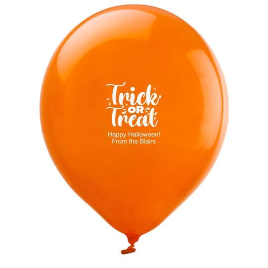 Trick or Treat Latex Balloons