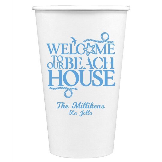 Beach House Paper Coffee Cups