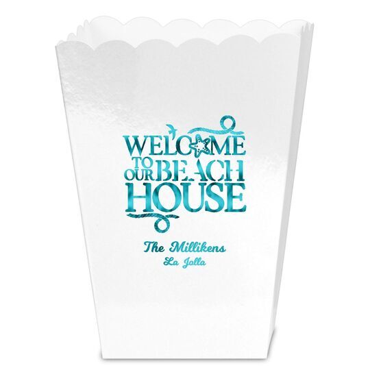 Beach House Mini Popcorn Boxes