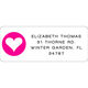 Modern Heart Return Address Labels in a Jar Image 6 of 6