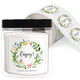 White Bud Wreath Square Gift Stickers in a Jar Image 1 of 2