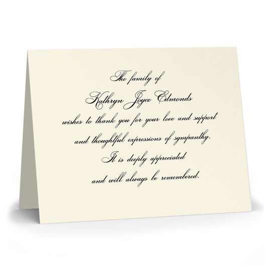 Triple Thick Edmonds Folded Sympathy Cards - Raised Ink