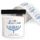 Modern Floral Menorah Square Gift Stickers in a Jar Image 1 of 2