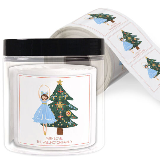 Clara Square Gift Stickers in a Jar