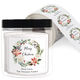 Winter Floral Wreath Square Gift Stickers in a Jar Image 1 of 2