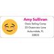 Blushing Emoji Return Address Labels in a Jar Image 3 of 4