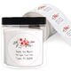 White Floral Bunch Round Address Labels in a Jar Image 1 of 2