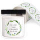 Green Wreath Square Address Labels in a Jar Image 1 of 2
